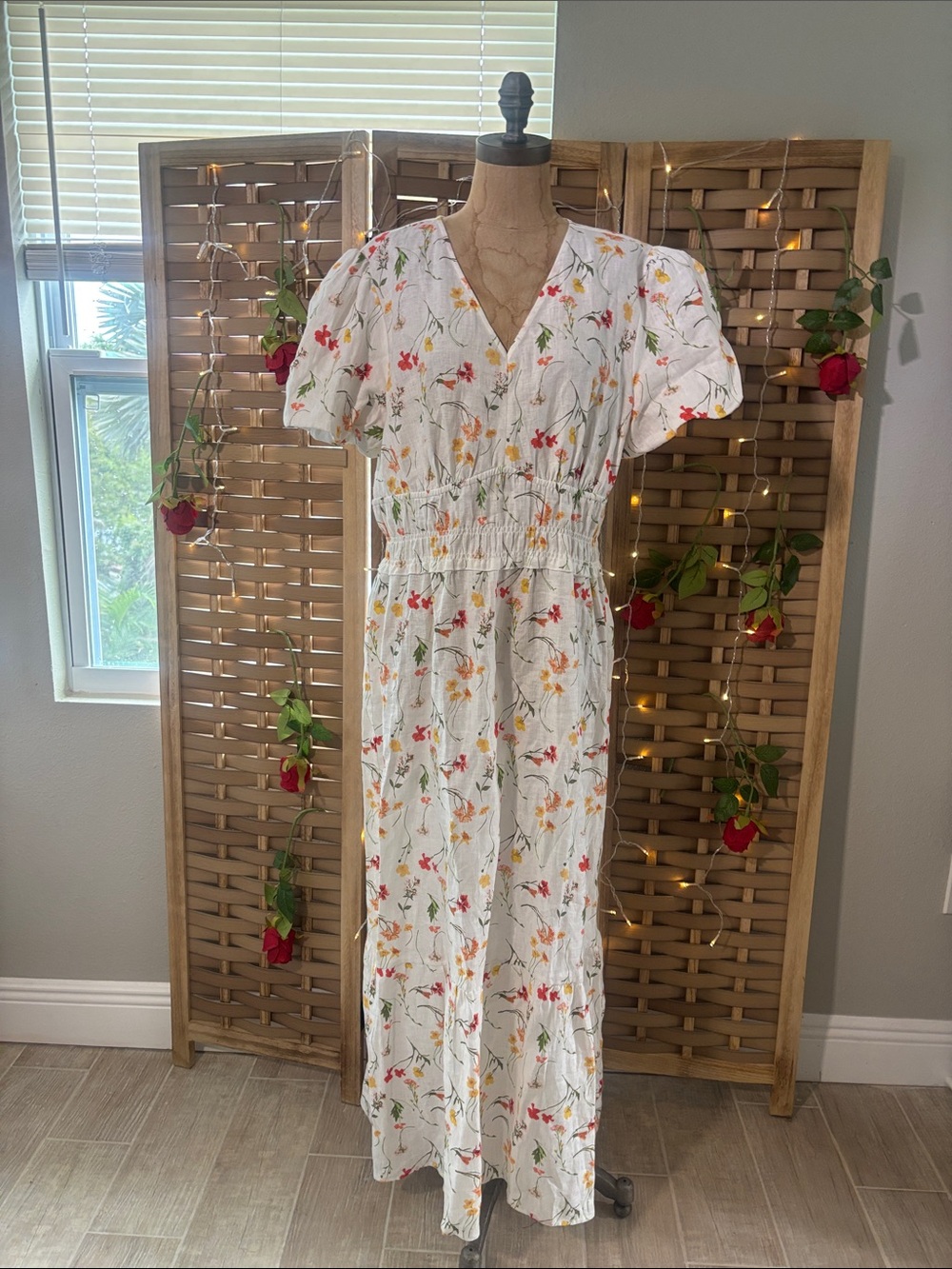 Saks fifth avenue linen long dress